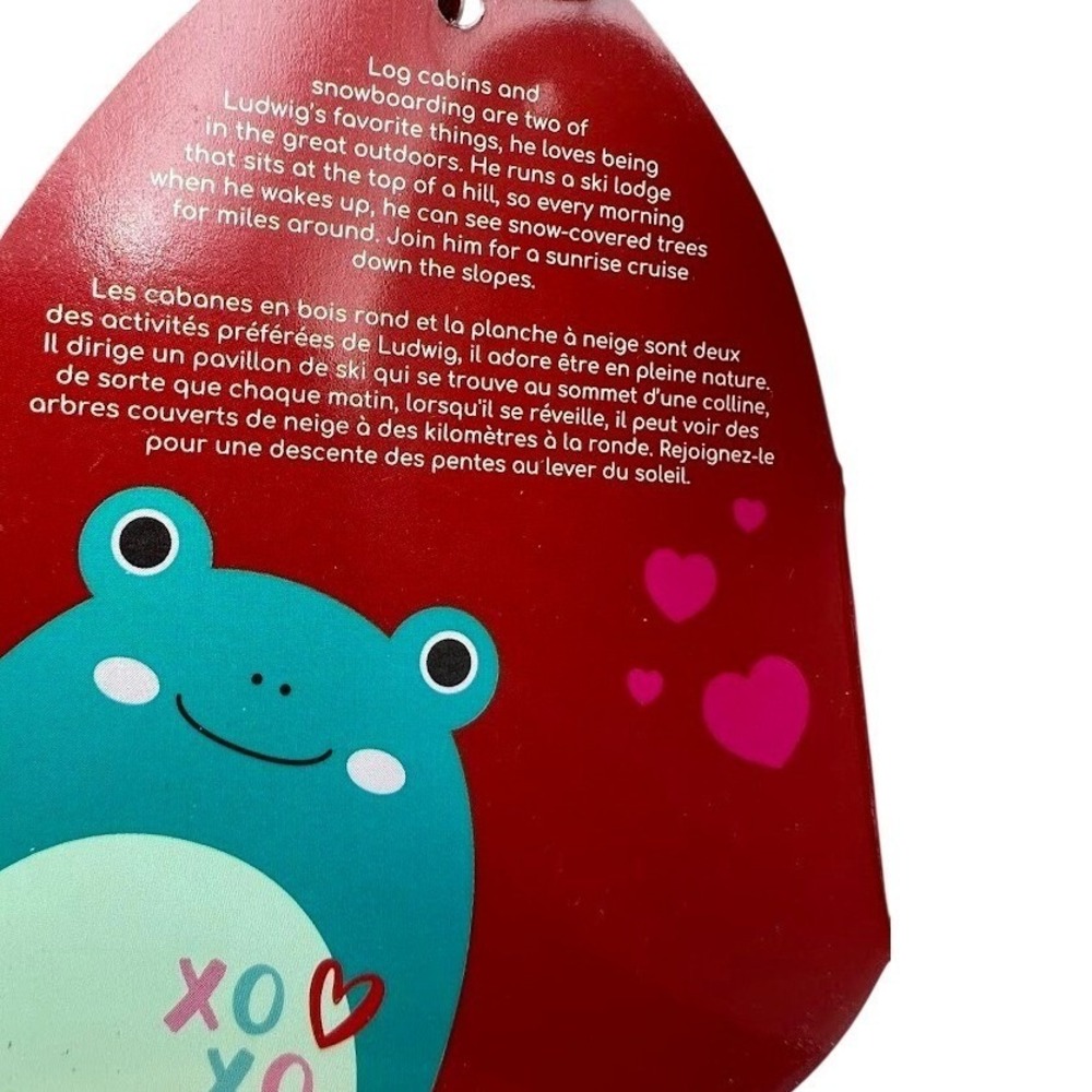 Squishmallows 8" Ludwig Frog Plush Toy XO Heart Stuffed Animal New - Picture 6 of 6